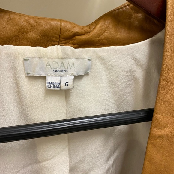 Adam Lippies Brown Leather Jacket - Picture 6 of 6